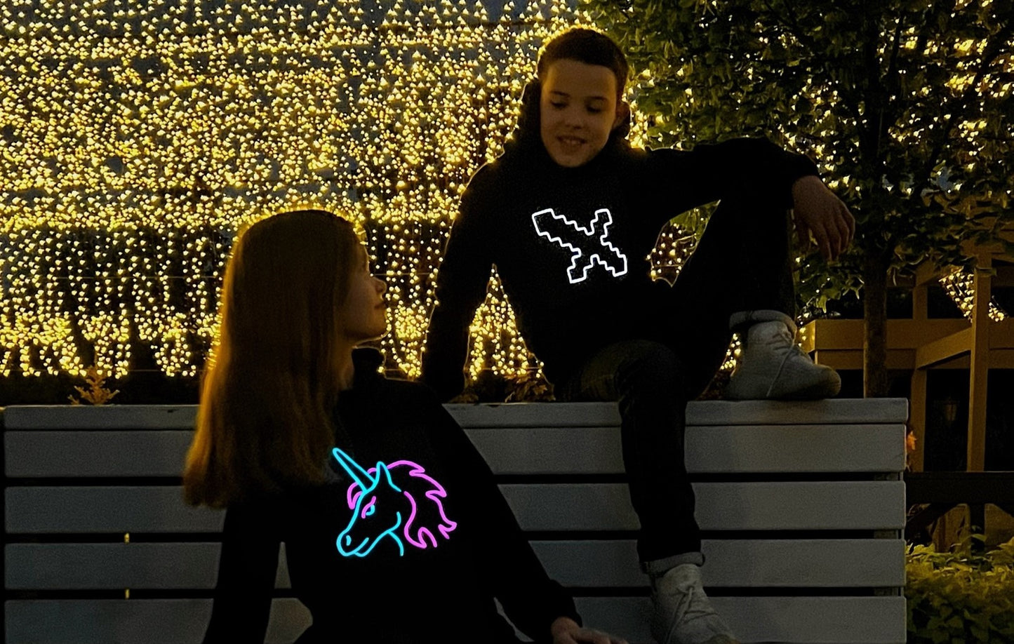 🦄 Neon Hoodie with Unicorn Head Design: Magical Glow in Every Stitch! 🦄