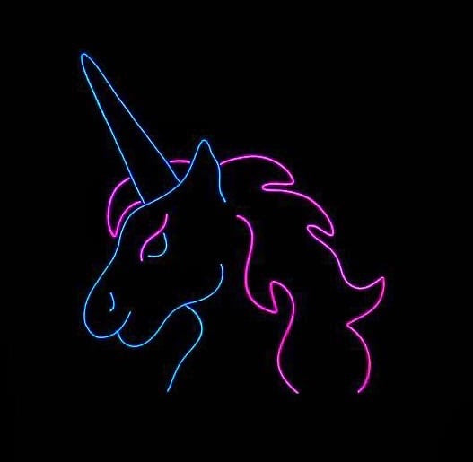 🦄 Neon Hoodie with Unicorn Head Design: Magical Glow in Every Stitch! 🦄